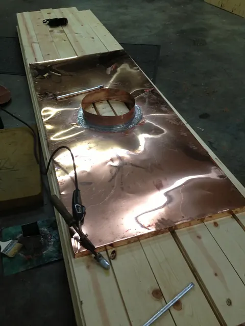 Copper Chimney Chase Top Build 2