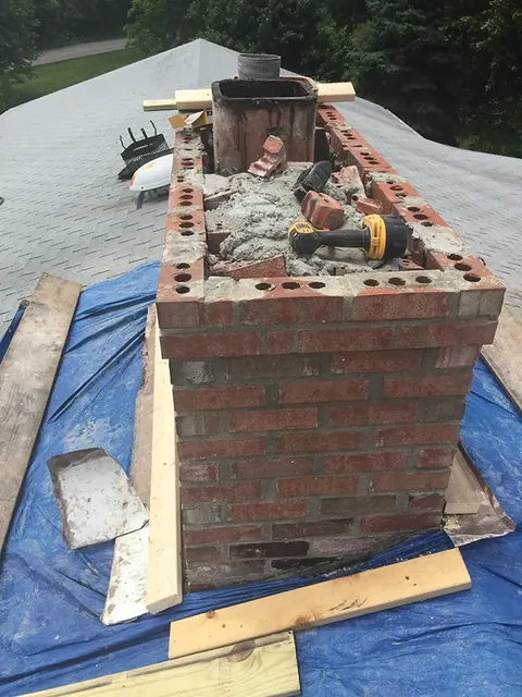 Chimney Rebuild During